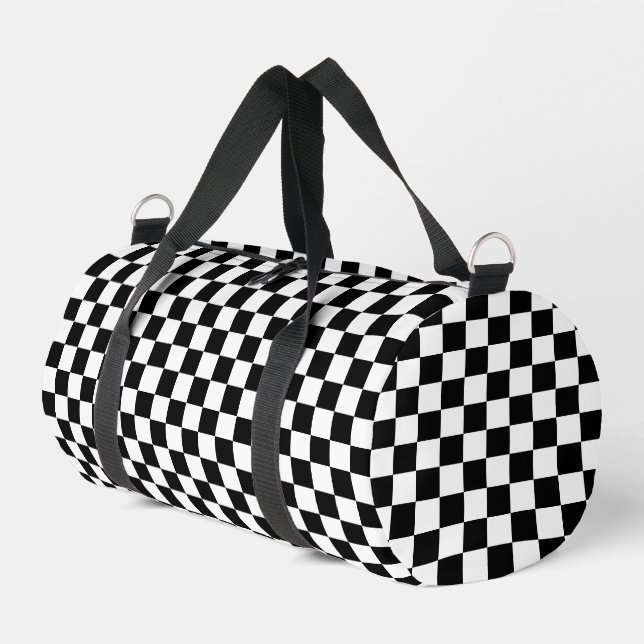 Sac De Sport Motif d'échecs À damiers noir et blanc (Coin gauche)