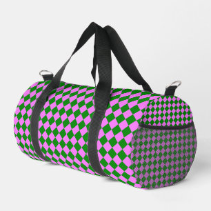 Sac De Sport Motif diamant Pink Green Checker