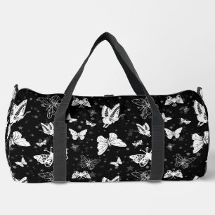 Sac De Sport Motif d'illustration noir blanc papillon