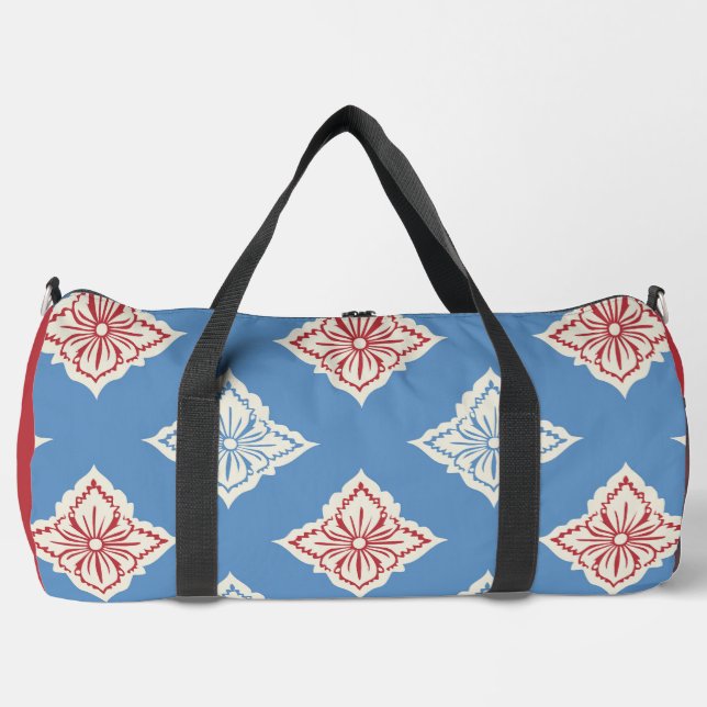Sac De Sport Motif d'impression floral traditionnel (Recto)