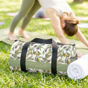 Sac De Sport Motif d'olive de campagne française à l'aquarelle