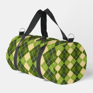 Sac De Sport Motif élégant Argyle en losange vert et jaune