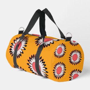 Sac De Sport Motif floral à marguerites jaunes et roses rétro d