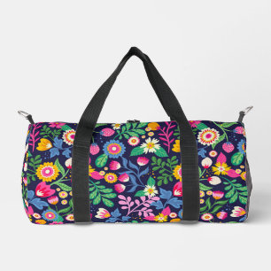 Sac De Sport Motif floral exotique peint à la main