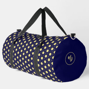 Sac De Sport Motif géométrique de carreaux élégant bleu marine