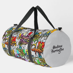 Sac De Sport Motif Hiphop coloré de nom personnalisé
