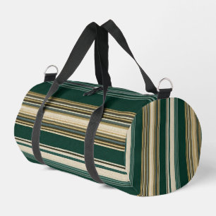 Sac De Sport Motif rayé vert et crème classique