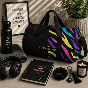 Sac De Sport Motif rayures de zèbre colorées