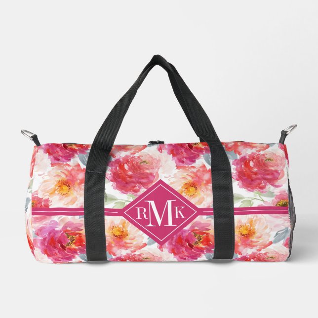Sac De Sport Motif rose Aquarelle Peony (Recto)