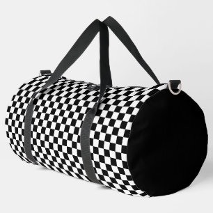 Sac De Sport Motif simple en noir et blanc À damiers