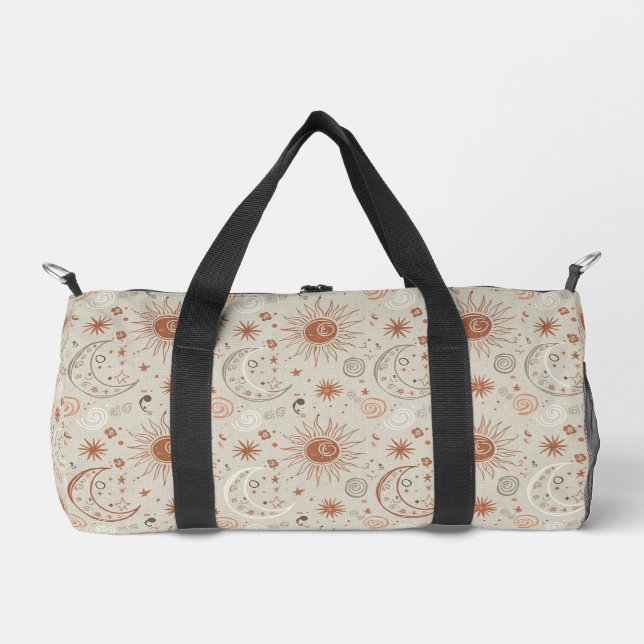 Sac De Sport Motif Soleil et Lune Boho (Recto)