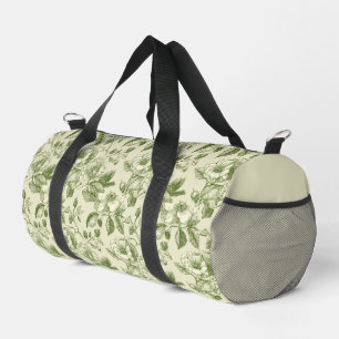 Sac De Sport Motif Toile Botanique Vintage Vert