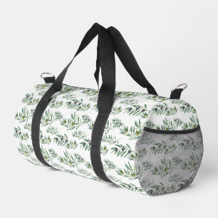 Sac De Sport Motif vert olive chic de campagne française aquare