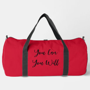 Sac de sport motivant rouge en molleton Sac de voy