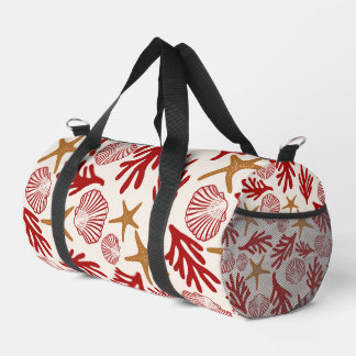 Sac De Sport Nautical Shell Print Gym & Travel Bag