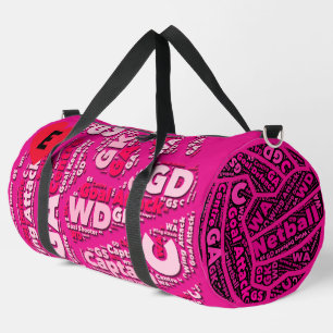 Sac De Sport Netball rose personnalisé