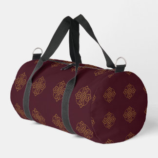Sac De Sport ⭐ ⭐ ⭐ ⭐ ⭐ noeud celtique irlandais - Or sur Maroon