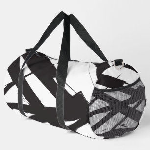Sac De Sport Noir & Blanc Moderne Ligne d'Art Abstrait Décorati