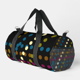 Sac De Sport Noir tendance avec Polka multicolore Gym & Travel
