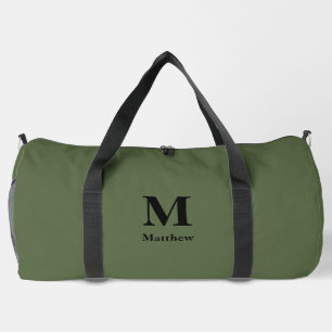 Sac De Sport Nom de monogramme personnalisé vert
