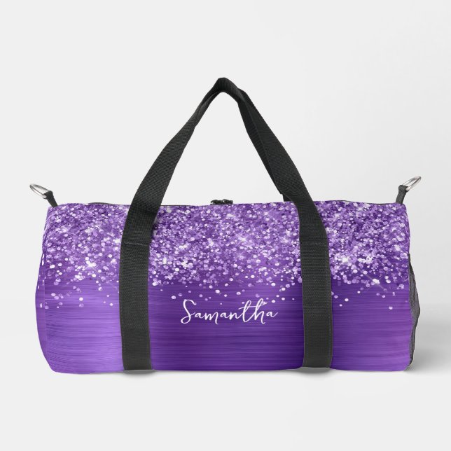 Sac De Sport Nom du glamme d'améthyste pourpre (Recto)