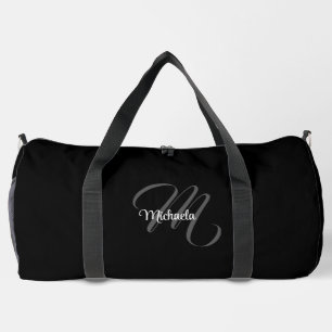 Sac De Sport Nom initial de monogramme moderne minimaliste