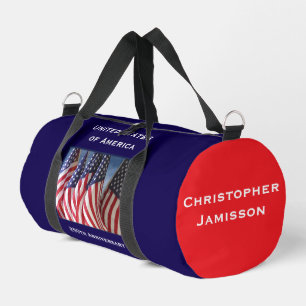 Sac De Sport Nom personnalisé 250e Anniversaire États-Unis drap