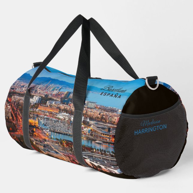 Sac De Sport Nom personnalisé Barcelone (Coin droit)