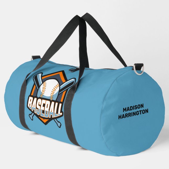 Sac De Sport Nom personnalisé et base-ball couleur (Coin gauche)