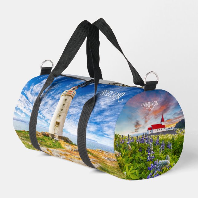 Sac De Sport Nom personnalisé Islande (Coin gauche)