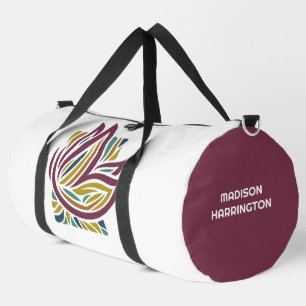 Sac De Sport Nom personnalisé Papillon stylisé