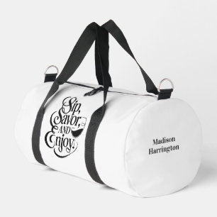 Sac De Sport Nom Personnalisé Sip, Savourer, Savourer Du Vin