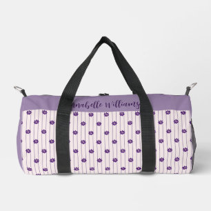 Sac De Sport Nom Violet & Brousses - Fleurs violettes Petites
