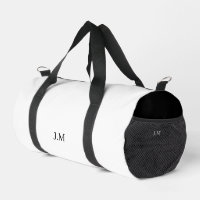 Noms d'initiales de couleur unie duo noir et blanc