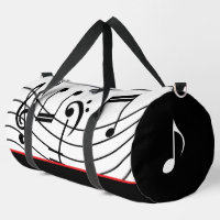 Notes de musique Rouge blanc et noir