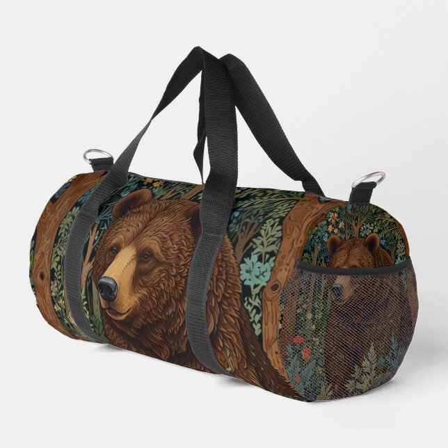 Sac De Sport Ours brun rustique rétro (Coin droit)