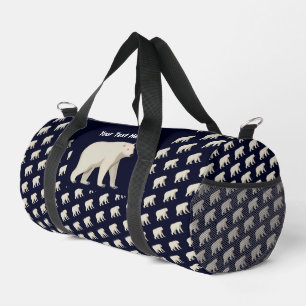 Sac De Sport Ours polaire mignon et aurores boréales