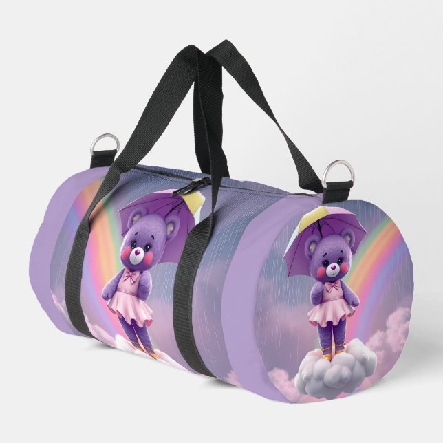 Sac De Sport Ours rare ~ Violet (Coin gauche)