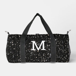Sac De Sport Paillettes brillantes noir et blanc Monogramme