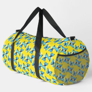 Sac De Sport Papillons bleus sur jaune