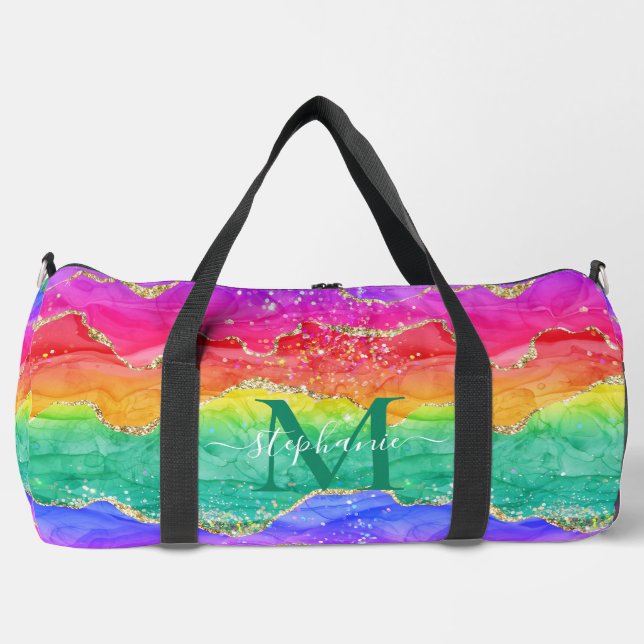 Sac De Sport Parties scintillant arc-en-ciel colorée personnali (Recto)