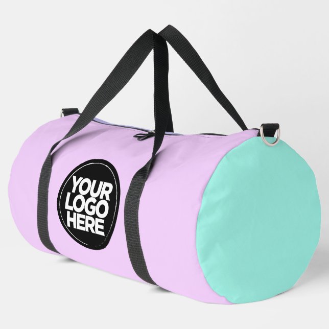 Sac De Sport Pastel Cute | Logo et texte personnalisés (Coin gauche)