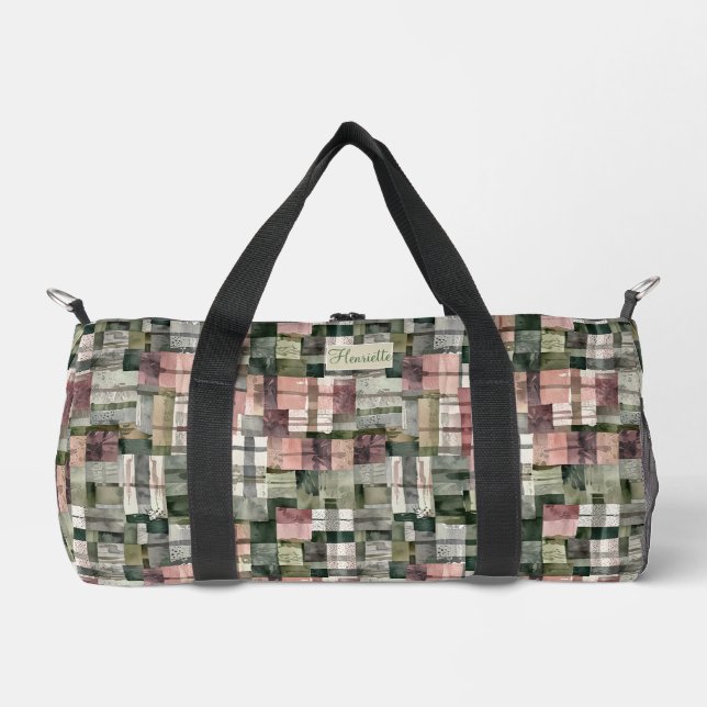 Sac De Sport Patchy Mauve, Taupe, Sage (Recto)