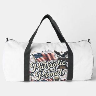Sac De Sport Patriotique et fier vintage quatrième juillet