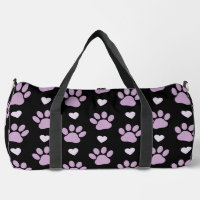 Pattern of paws, Dog paws, Lilac paws, Hearts
