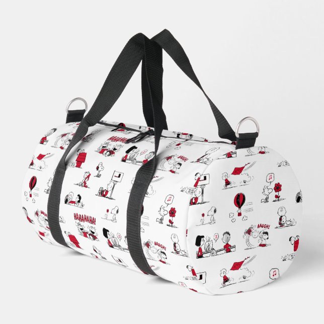Sac De Sport PEANUTS | Motif rouge et noir (Coin gauche)