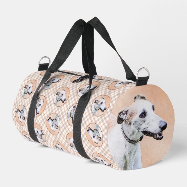 Sac De Sport Peinture Greyhound Cute Rouge Blanc Original Chien (Coin gauche)