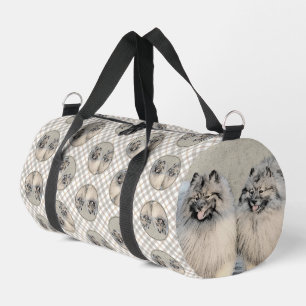 Sac De Sport Peinture Keeshond 2 Keeshonden Original Chien Art