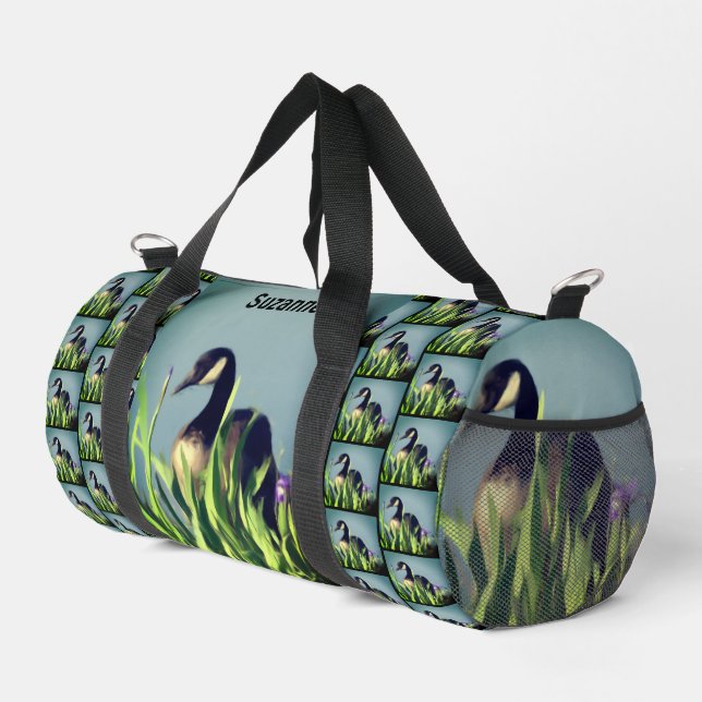 Sac De Sport Peinture personnalisée de l'oie canadienne Irises (Coin droit)