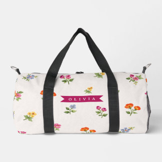 Sac De Sport Personalized Ditsy Floral Cottagecore Wildflower